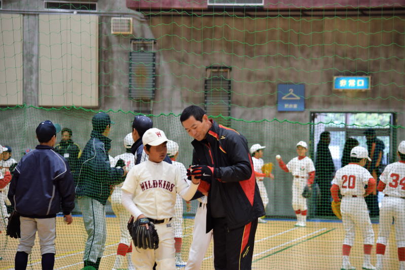 桑田真澄氏　少年野球教室