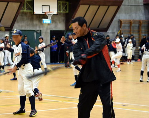 桑田真澄氏　少年野球教室