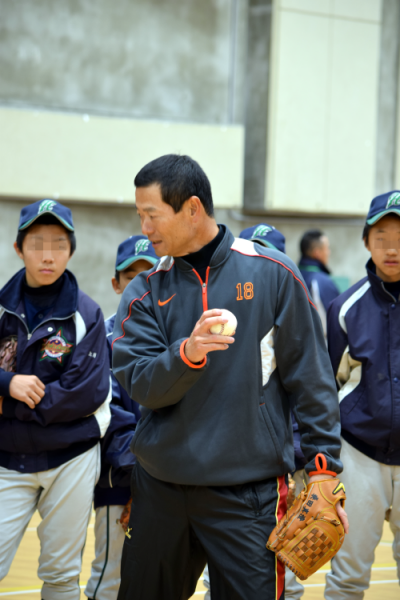 桑田真澄氏　少年野球教室