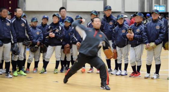 桑田真澄氏　少年野球教室